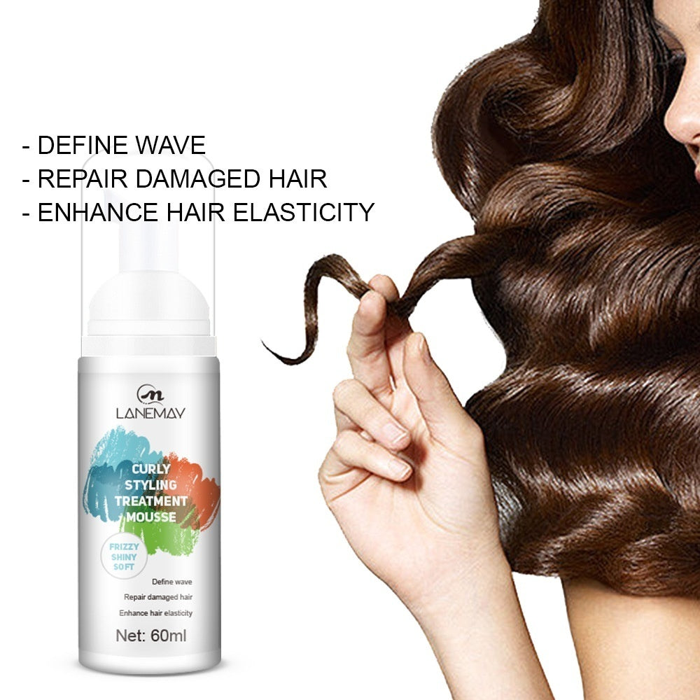 Mousse hydratante de façonnement des cheveux bouclés Anti-frizz