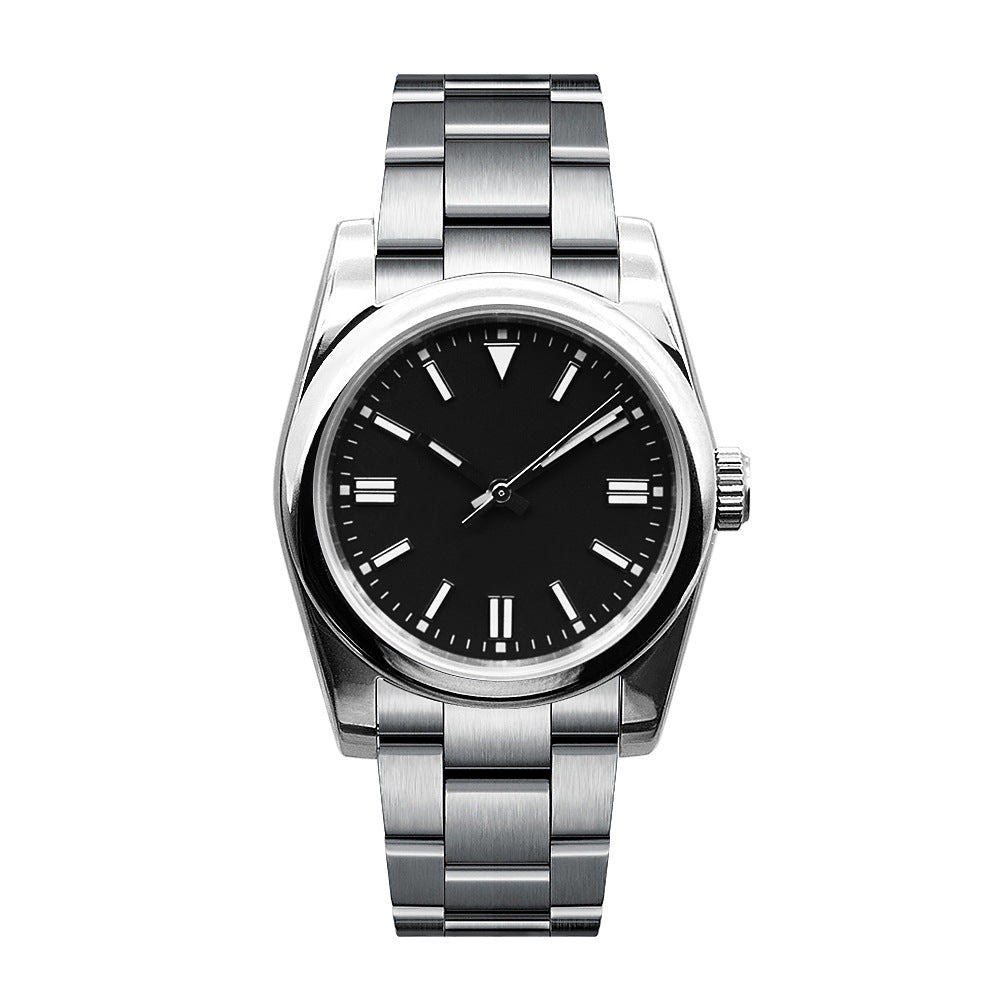 Montre mécanique automatique étanche 5ATM en acier inoxydable pour homme