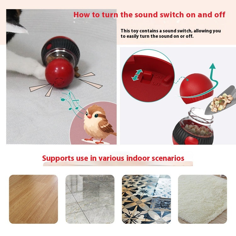 Rotation drôle Cat Sound Food Dropping Ball Toy
