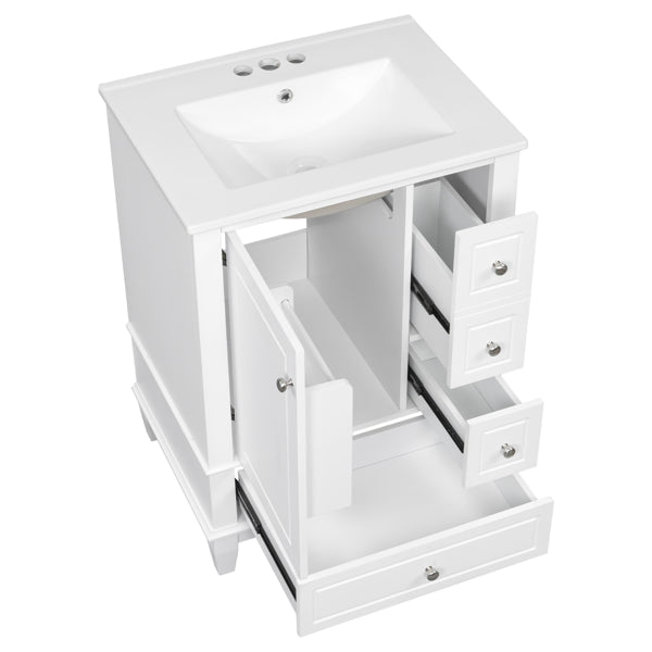 Vanité salle de bain de 24" avec évier et tiroirs