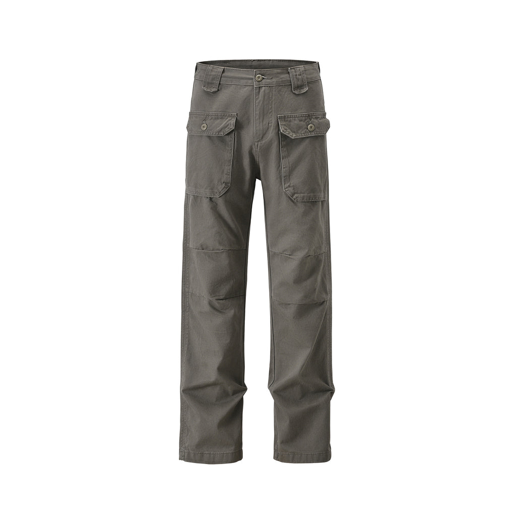 Pantalons de fret à plis à plis multiples hommes