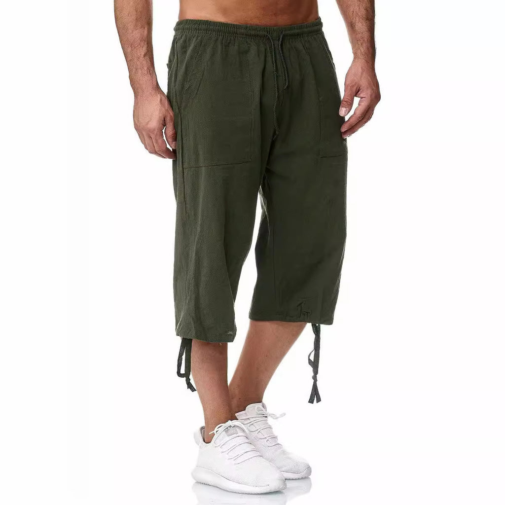 Pantalon de sport casual de coton et de coton d'été Linge de maison croped Casual P