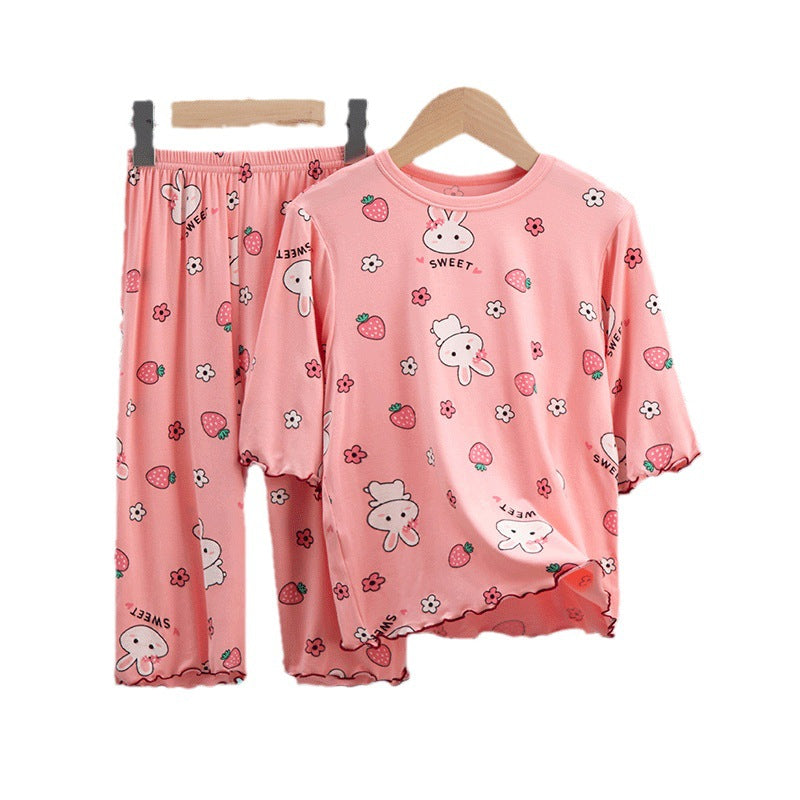 Vêtements de maison à manches courtes pour les filles