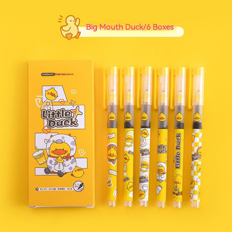 Stylo à gel à séchage rapide en boîte de dessin animé droit-liquide