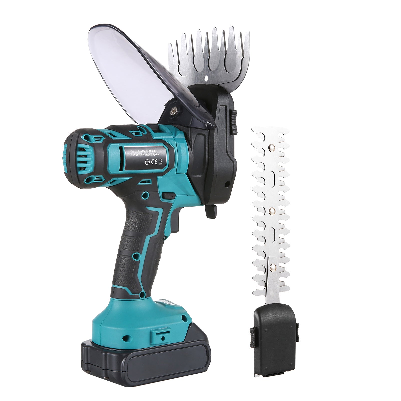 20V sans fil Grass Trimmer 2000mAh 2 En 1 main de pelouse électrique Trimmer Hedge Trimmer Wit