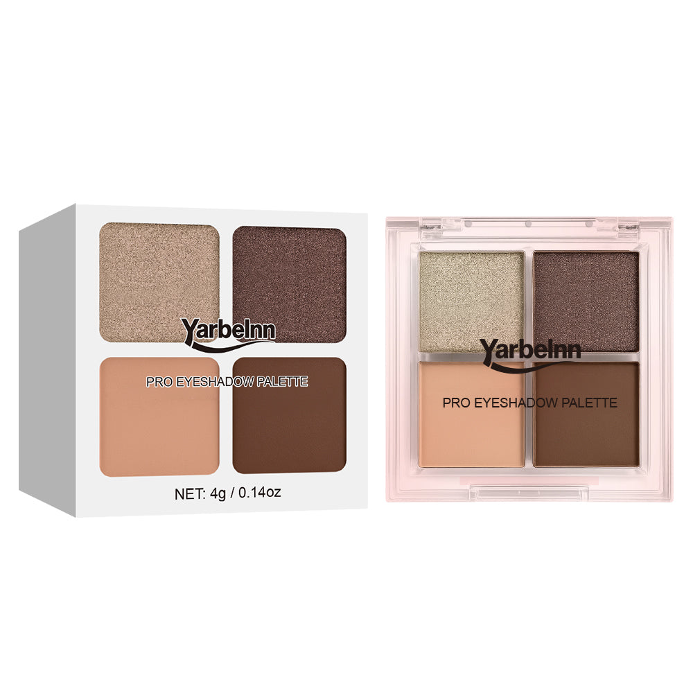 Palette à paupières portative 4 nuances