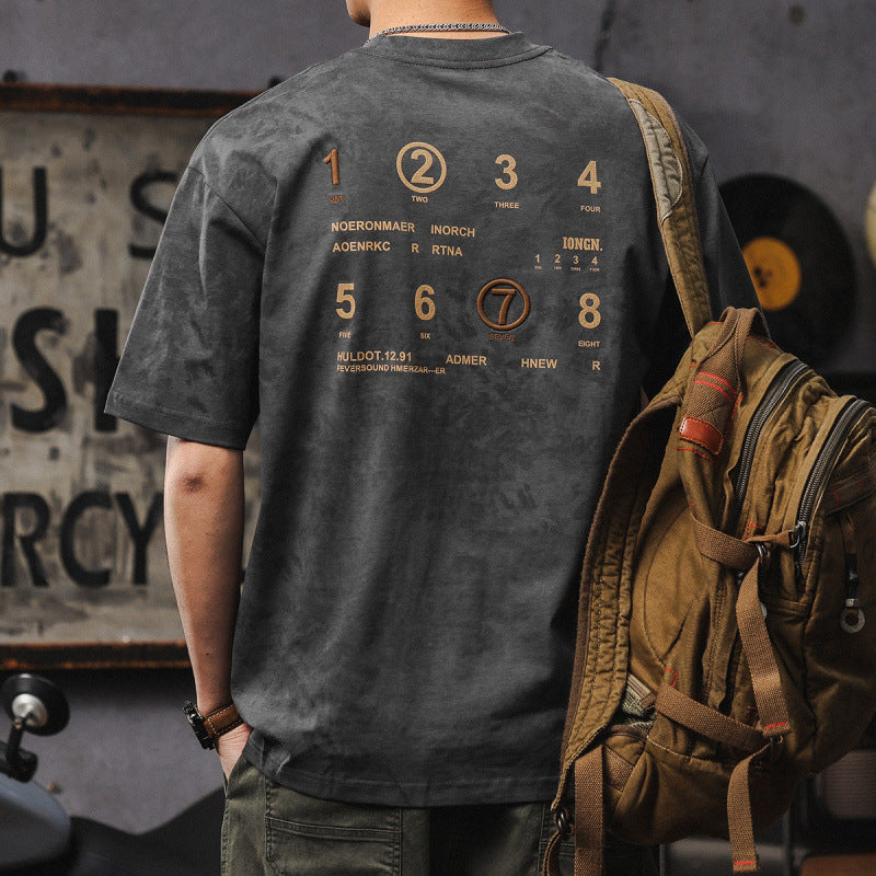 T-shirt polyvalent pour hommes à manches courtes style américain
