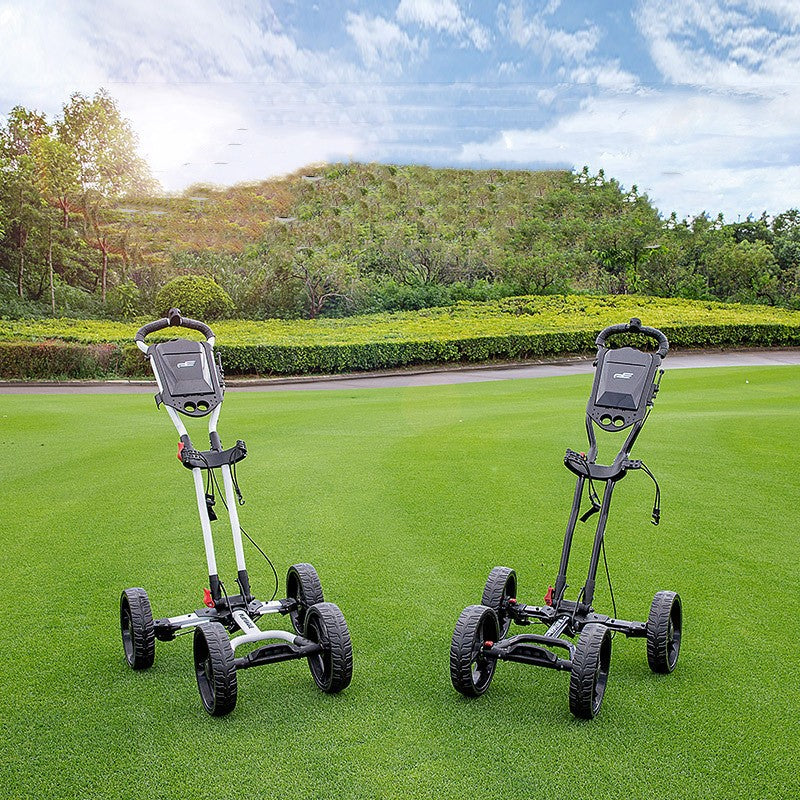 Golf Course Cart Alliage en aluminium à quatre roues pliable avec rack parapluie