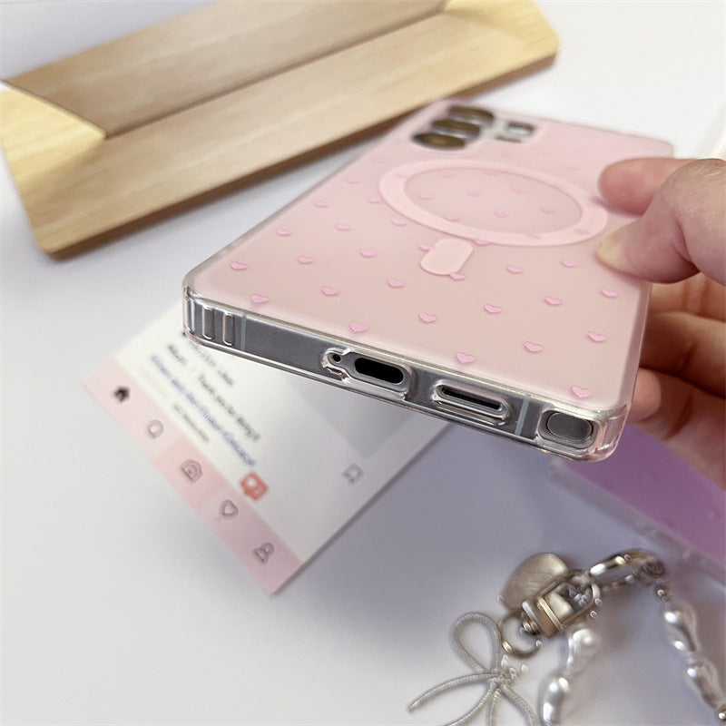 Ins Full Screen Small Love Mobile Phone Magnetic Shell