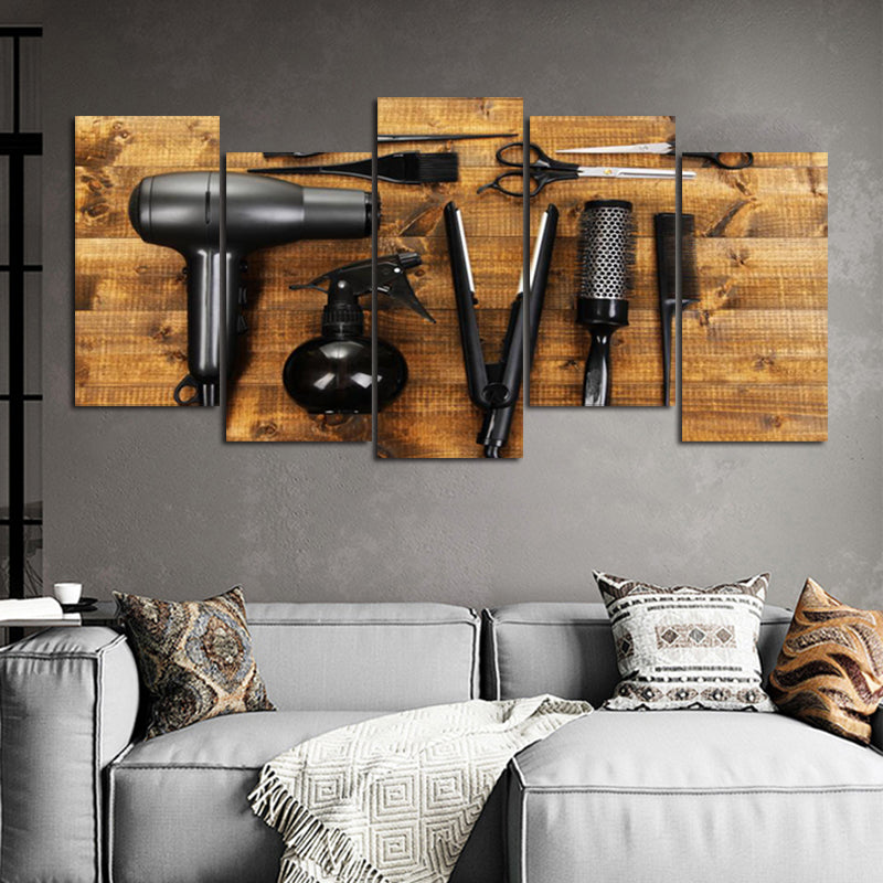 Outils de coiffure Toile Peinture Assortiment Décoration murale Poster