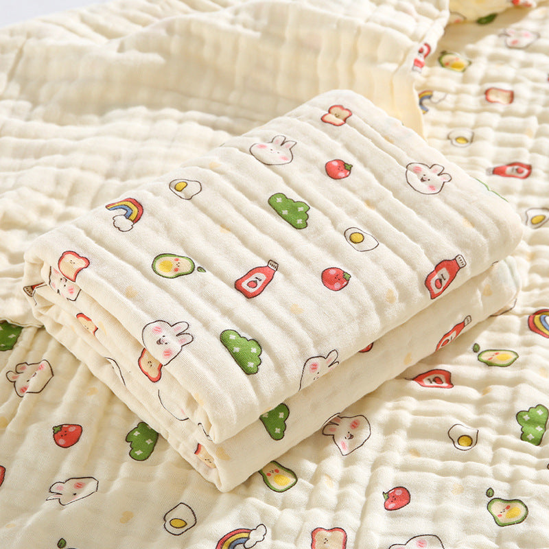 Couverture pour bébé imprimé en coton pur