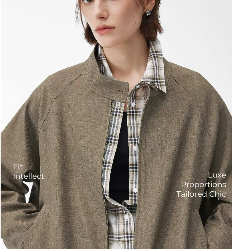 Veste de rangement à col rond style vieux argent