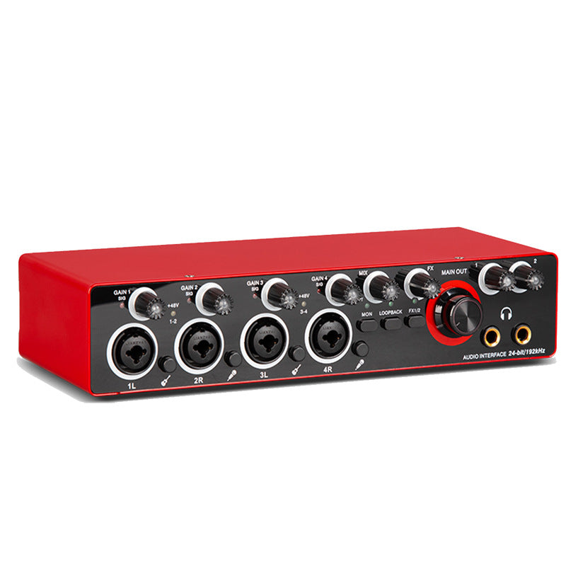 Carte de son d'enregistrement d'ordinateur professionnel 4 voies Petite externe sans conducteur Live Mixing Tu