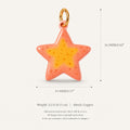 Acier inoxydable Angel Star et croissant Pendentif en céramique Style Vintage
