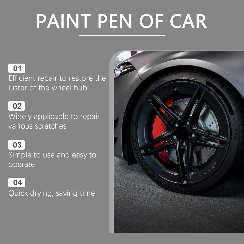 Stylo d'entretien égratignure de roue de voiture noir Homesh - Suppression des éraflures de peinture de voiture