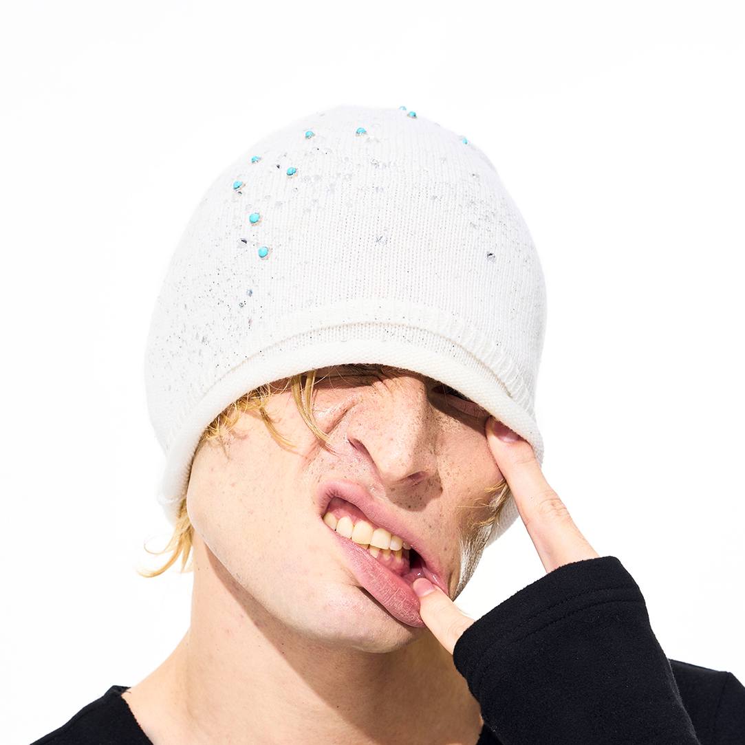Chapeau haut de gamme en laine de strass