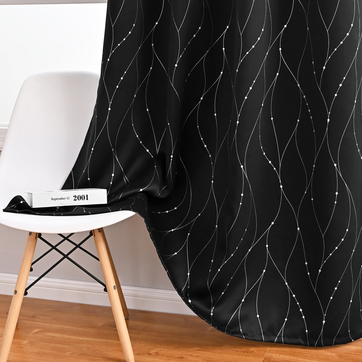 Moderne Minimalist Ameublement Rideaux décoratifs noir