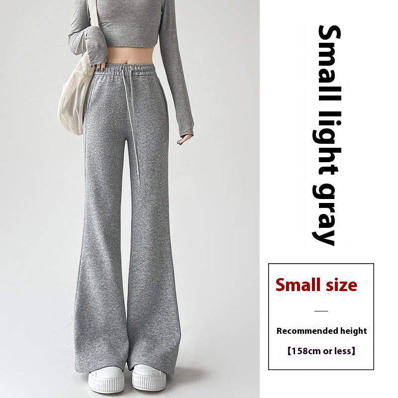 Pantalons de sport légèrement évasés doublés de polaires Pantalons de sport féminins de printemps et d'automne