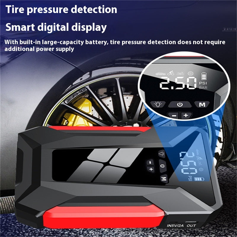 Auto Power Bank Alimentation d'urgence de démarrage Machine tout-en-un gonflable 12V