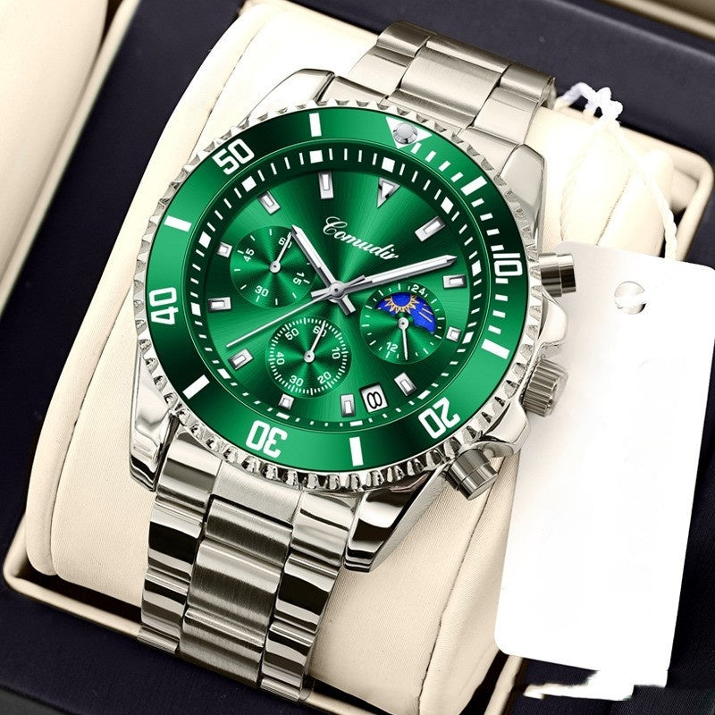 Montre imperméable à trois yeux pour hommes