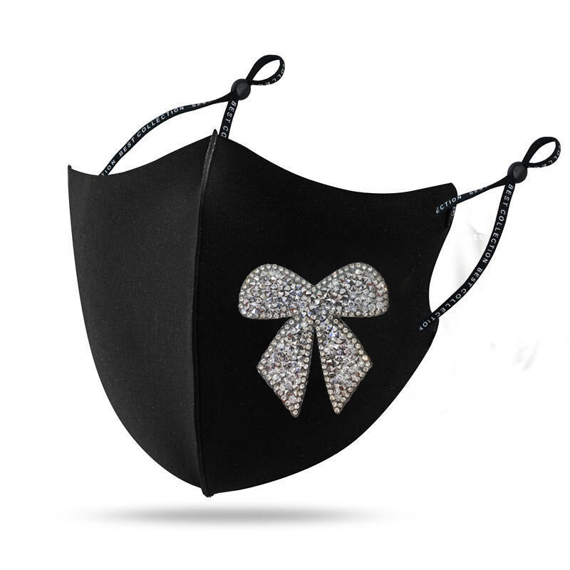 Masque Diamond Shiny Diamond Bow Masque de vêtements créatifs