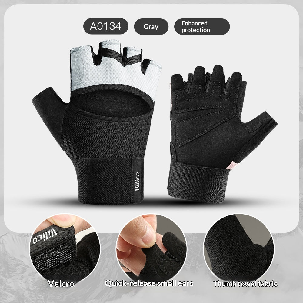 Gants demi-doigts respirants antidérapants pour vélo extérieur