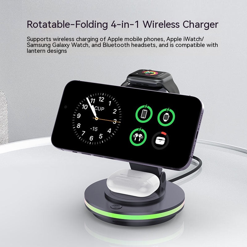 Support de charge sans fil magnétique pliant