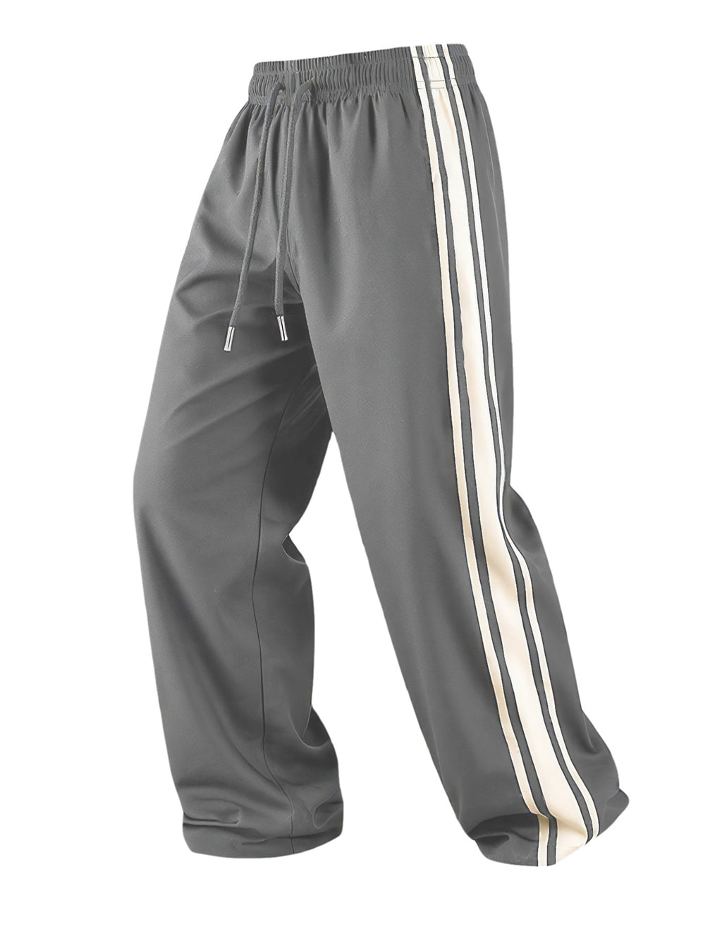 Pantalon de sport rayé homme avec deux bandes
