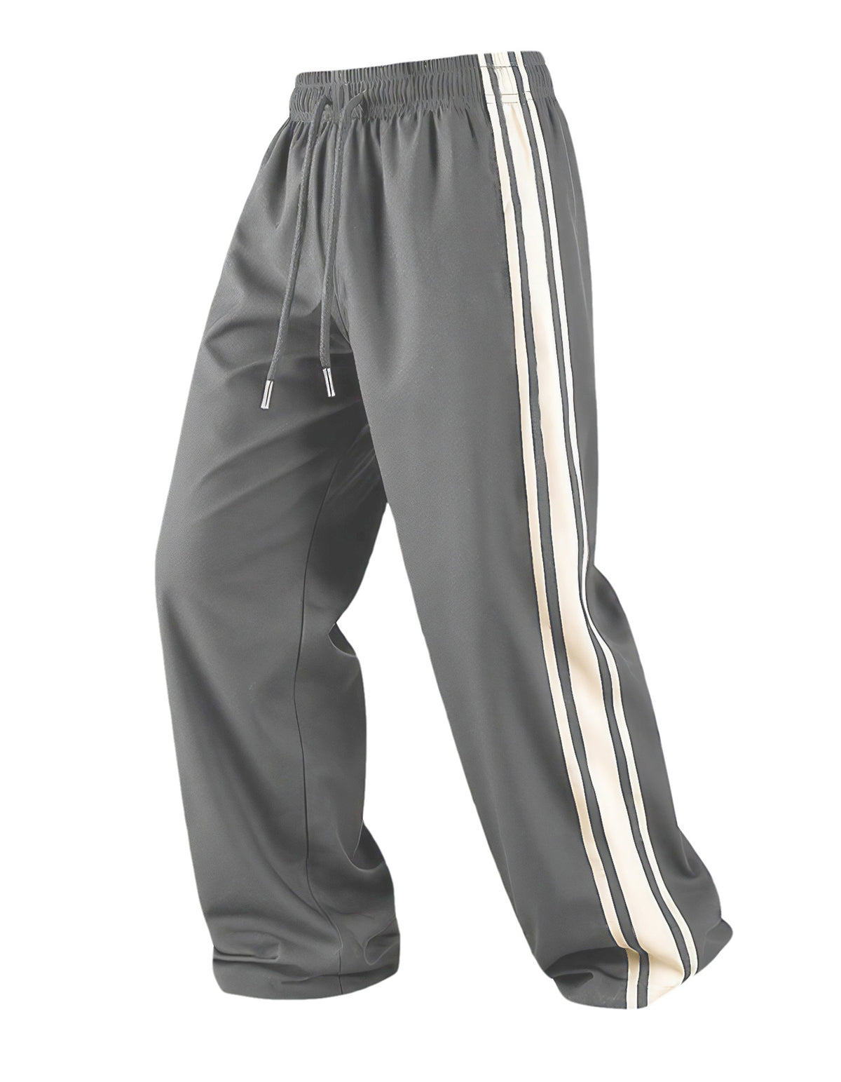 Pantalon de sport rayé homme avec deux bandes