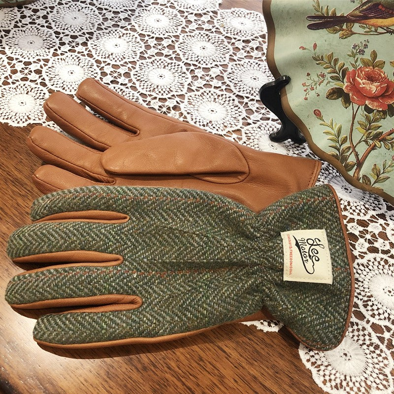 Protection contre le froid dans les gants en cuir tweed