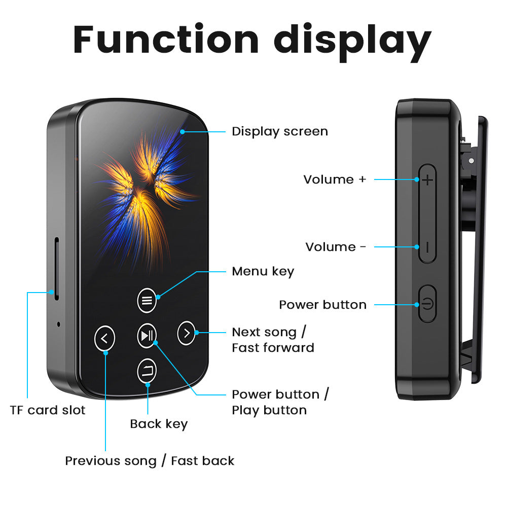 Bluetooth Music Player HIFI Boutons d'écran tactiles haute fidélité