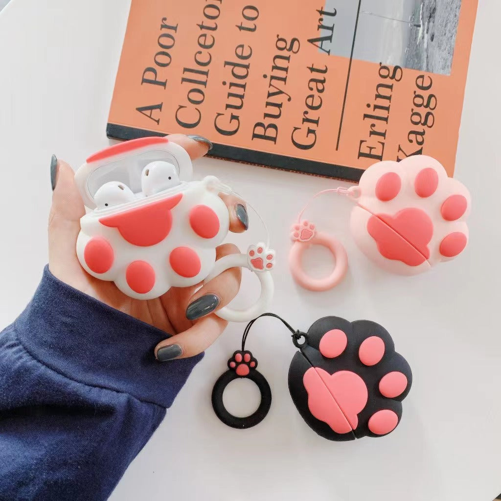 Casque de protection en silicone Paw de chat Mignon