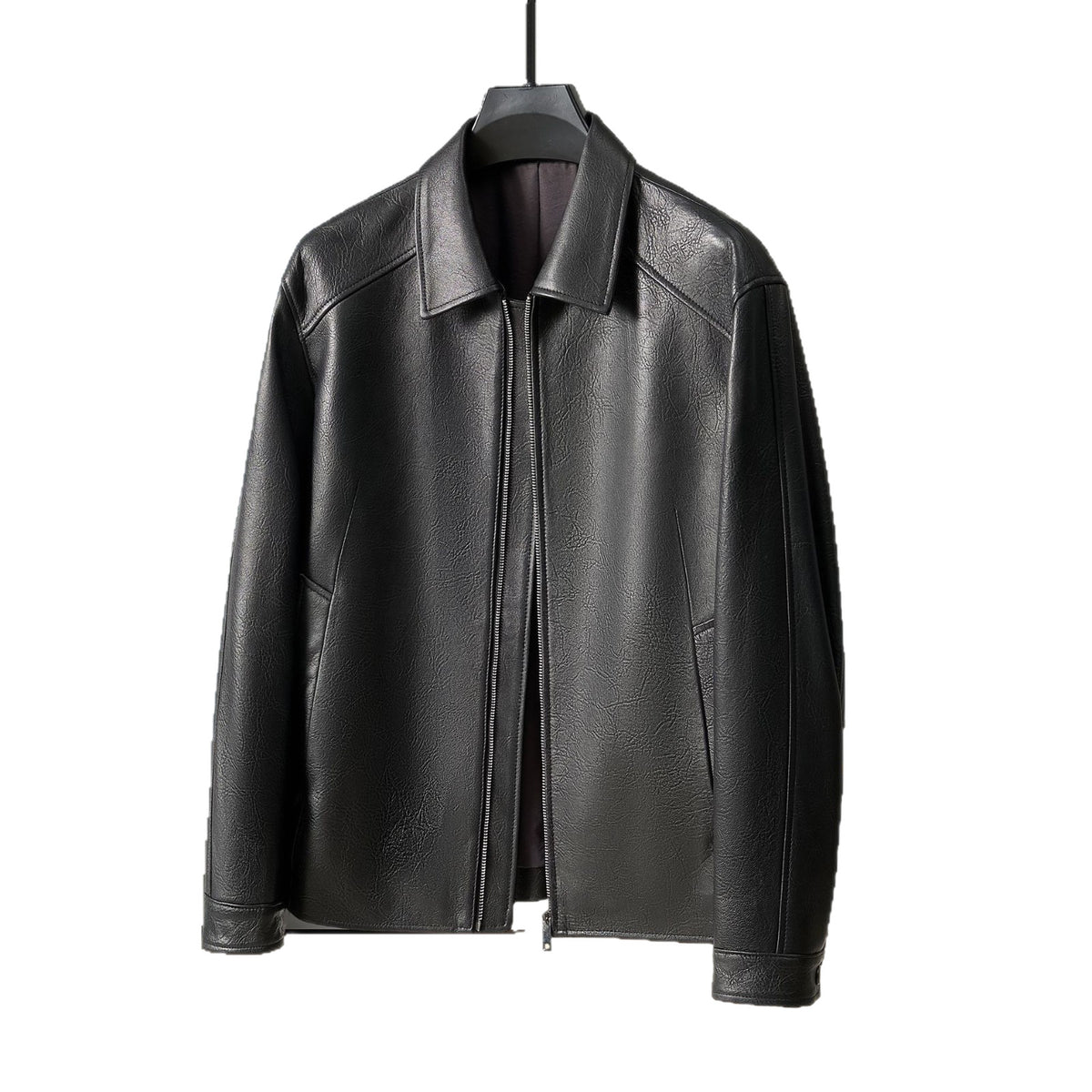 Veste en cuir pour hommes Lapel nouveau style