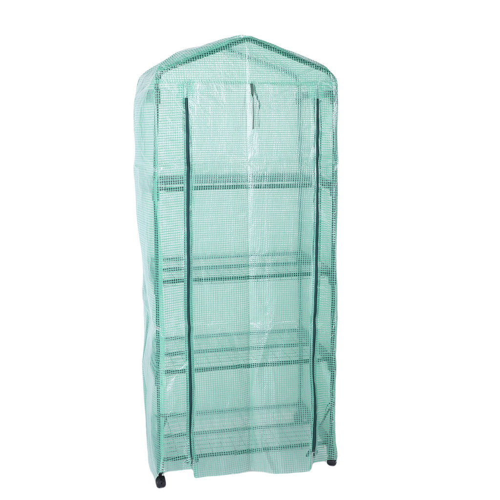 Greenhouse with PE Cover 360° Roues rotatives Zippered Door Frost Proof 4 Tier Petite usine