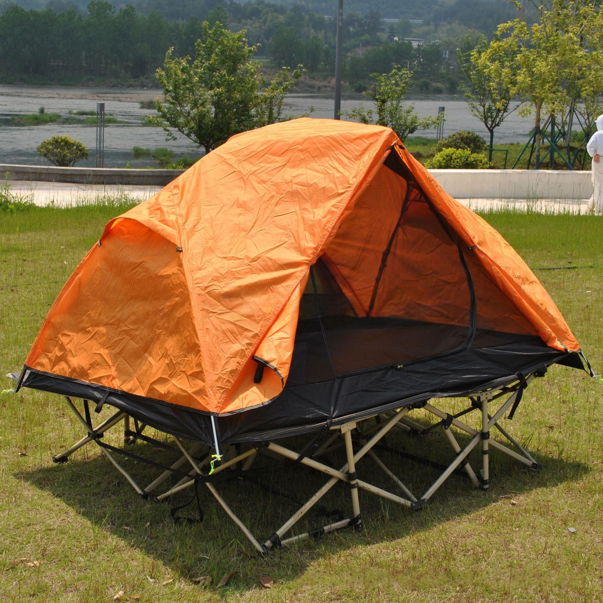 Folding Cot Tent Extension Outdoor Camping Tente double poids léger