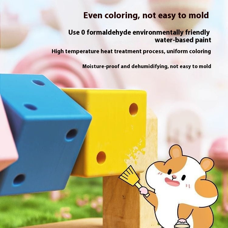 Mode Personnalité hamster Cube Jouet en bois
