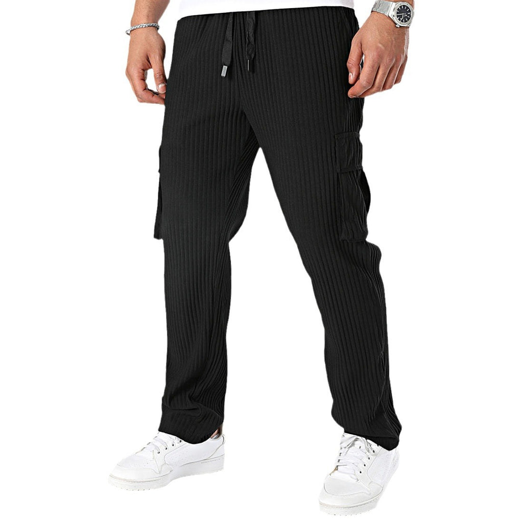 AutomneHiver Arrivée Plissé Fashionable String à couleurs solides Pantalon de travail occasionnel
