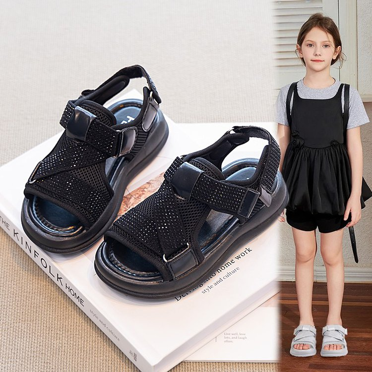 Summer Girls Rhinestone Roman Sandals