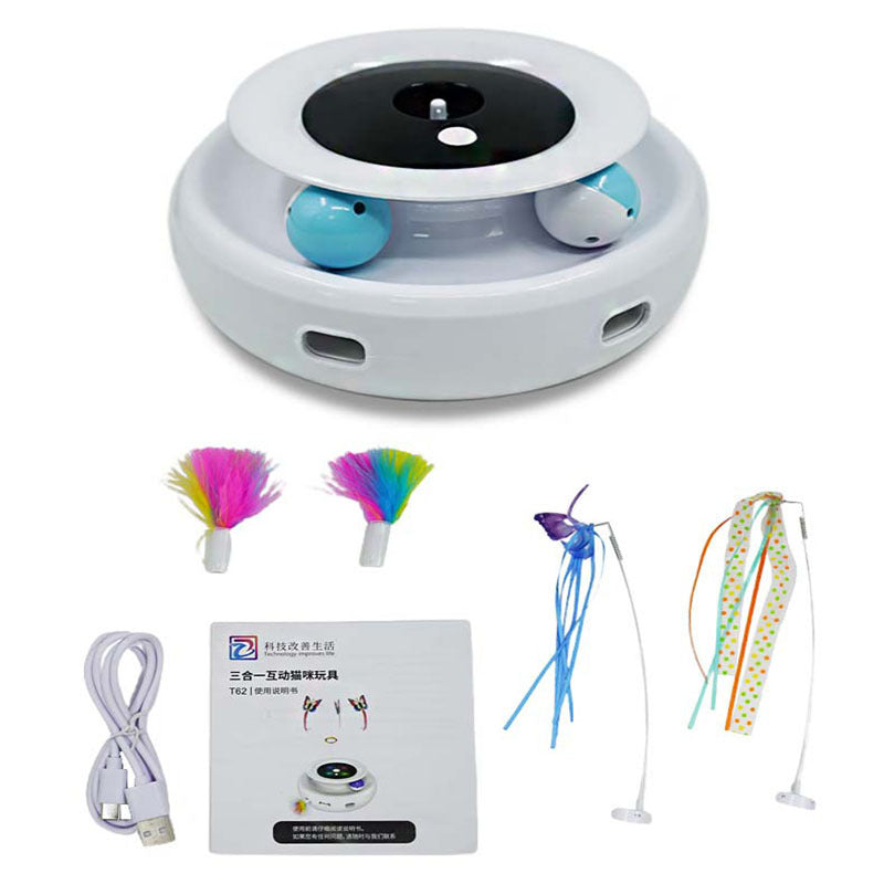 Jeu de chat amusant Table tournante Auto-Hi Pet Jouet de chat électrique