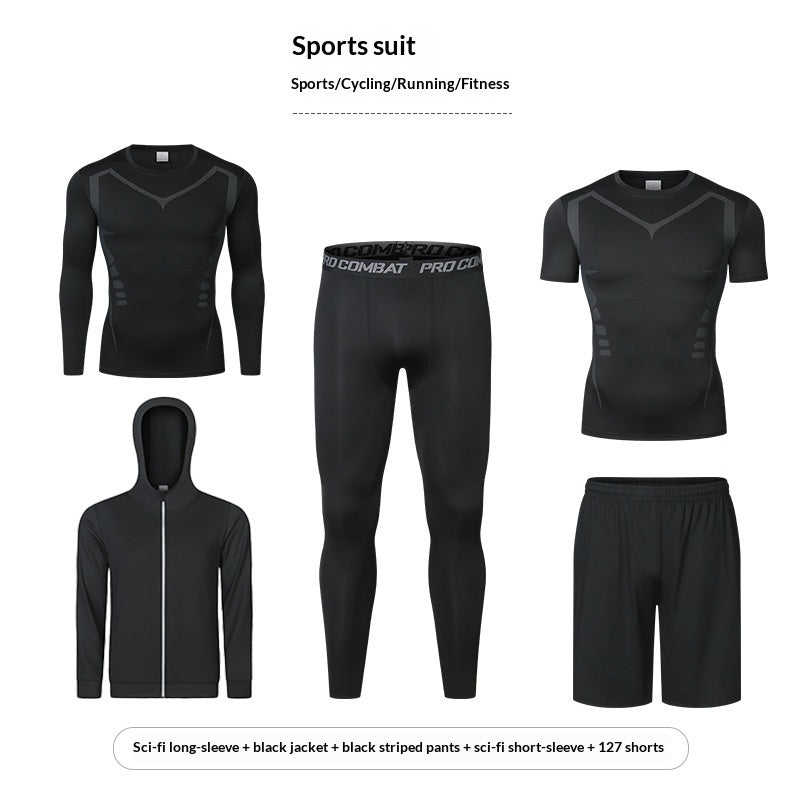 Hommes Quick-Drying Respirant Ensemble de fitness haute performance