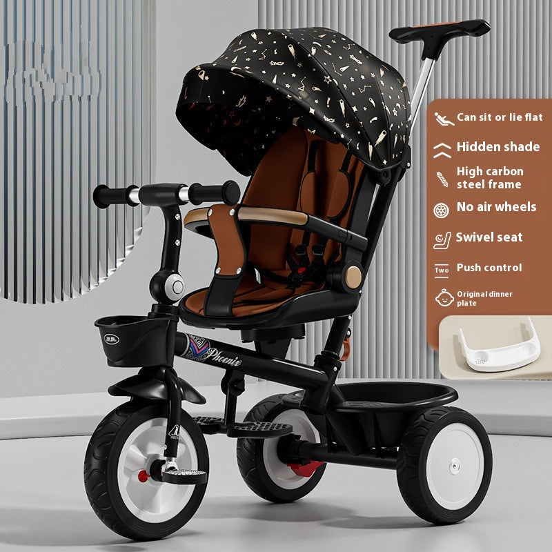 Tricycle Pedal Bébé Voiture Enfants Jouet léger Trolley