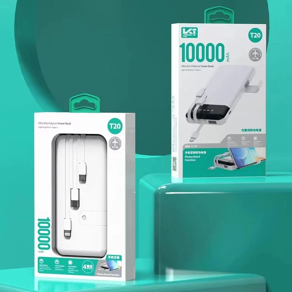 Power Bank One Faites glisser trois avec le câble charge rapide