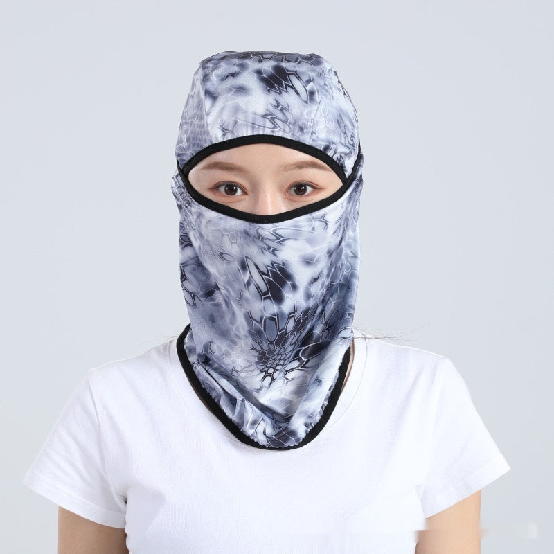 Summer Ice Silk Sun Protection Masque de protection de la tête des hommes Full Face Fishing Sun Protection Scar