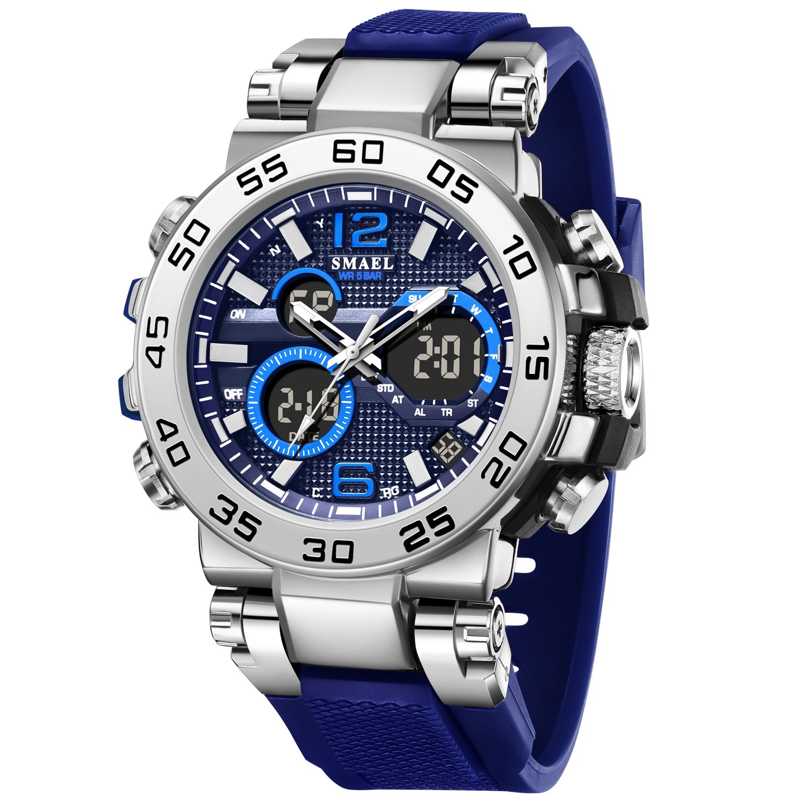 SMAEL Montre électronique Quartz pour hommes exquise et élégante