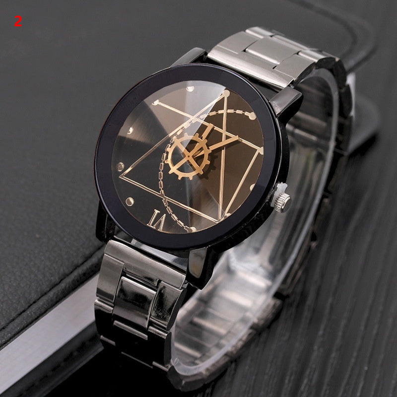 Fashion Gear Compass Tournable en acier montre hommes et femmes