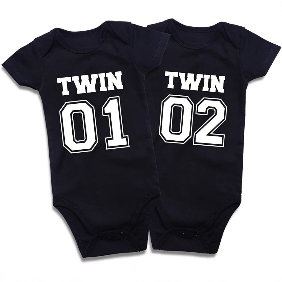 Cotton Baby Onesies 2-Pack - Bodysuit à manches courtes pour jumeaux nouveau-nés - Clothin pour bébé doux
