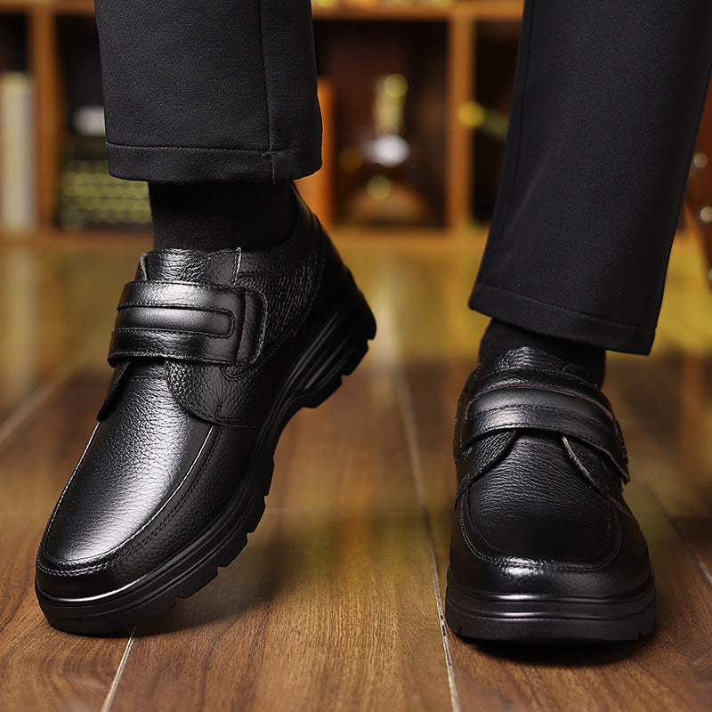 Chaussures en cuir casual britannique style affaires fabriqués à partir de Cowhide plein grain avec un So