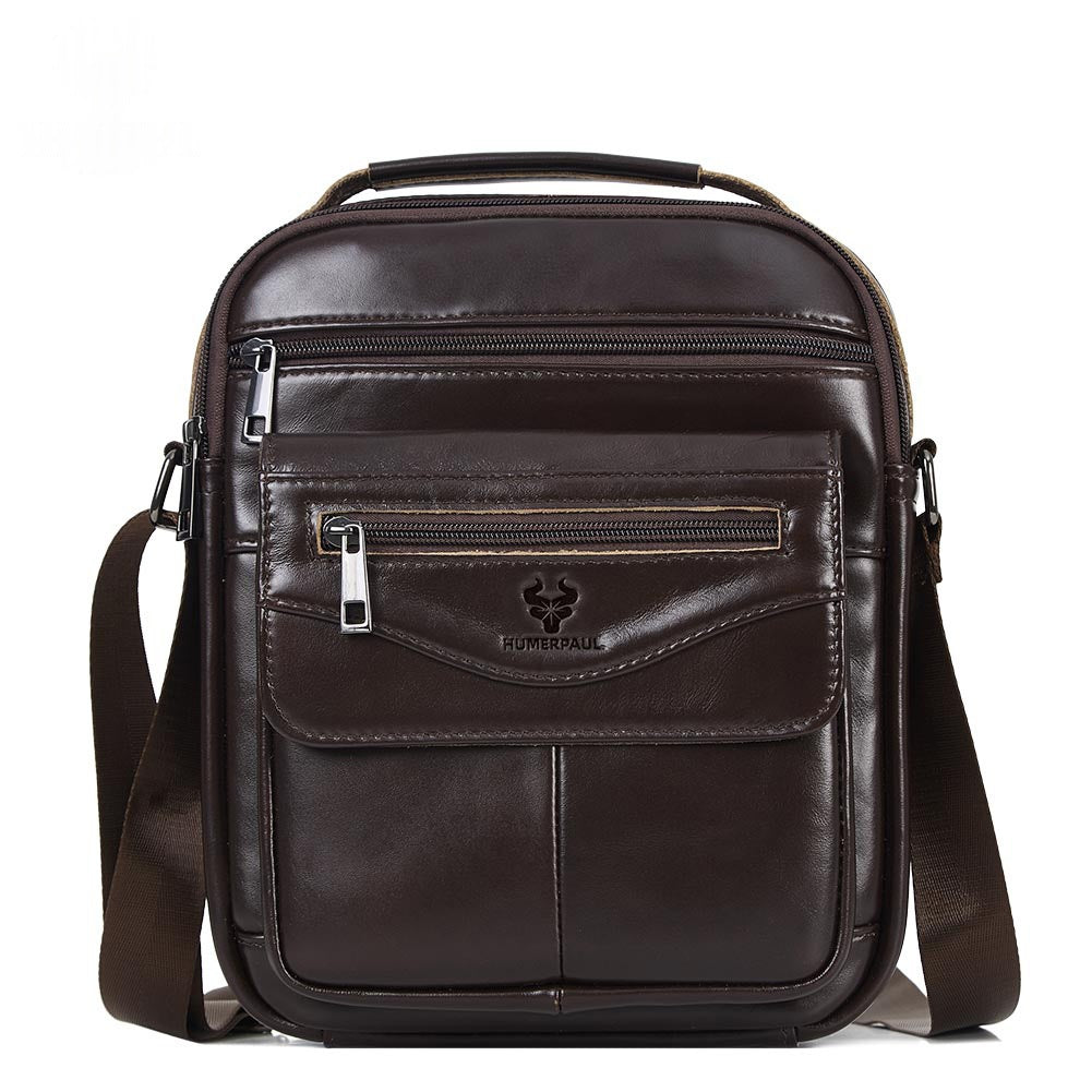 Sac à dos pour hommes occasionnels en cuir de vache plein grain