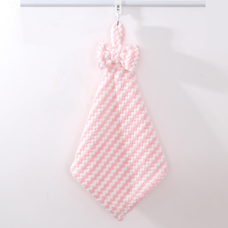 Serviette de nettoyage de la main de Fleece de corail