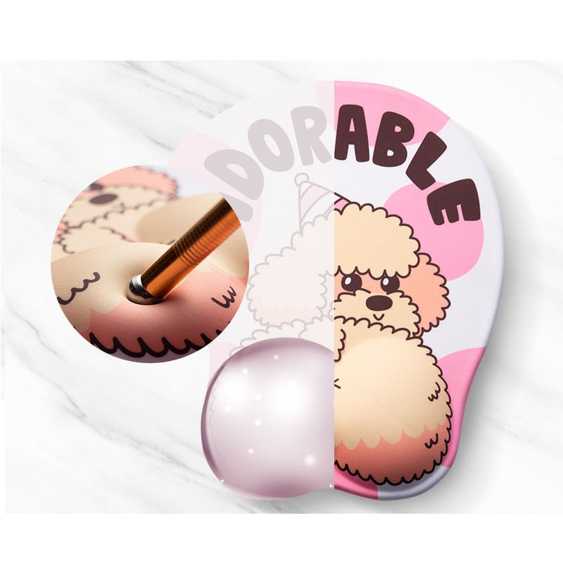 Creative mignon simple corgi cul 3D tapis de souris